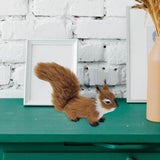Plush Squirrel Ornament Tabletop Decoration Christmas Simulation Animal Doll coffee