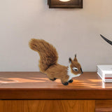 Plush Squirrel Ornament Tabletop Decoration Christmas Simulation Animal Doll coffee