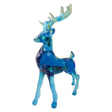 Reindeer Figurines European Style Crafts Animal Statue for Home Car Bathroom Blue