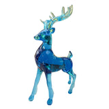 Reindeer Figurines European Style Crafts Animal Statue for Home Car Bathroom Blue