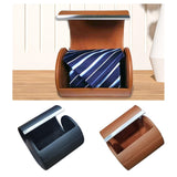Maxbell 5xTravel Tie Case Tie Box for Men Travel Business Gift PU Leather Men Tie Case black