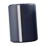 Maxbell 4xTravel Tie Case Tie Box for Men Travel Business Gift PU Leather Men Tie Case black