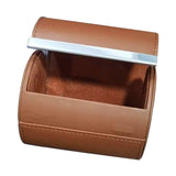Maxbell 5xTravel Tie Case Tie Box for Men Travel Business Gift PU Leather Men Tie Case brown