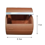 Maxbell 5xTravel Tie Case Tie Box for Men Travel Business Gift PU Leather Men Tie Case brown