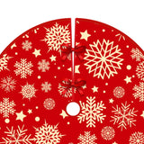 Christmas Tree Skirt Base Cover 90cm Warm Round for Home Decor Party Holiday Style C