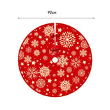 Christmas Tree Skirt Base Cover 90cm Warm Round for Home Decor Party Holiday Style C