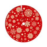 Christmas Tree Skirt Base Cover 90cm Warm Round for Home Decor Party Holiday Style C