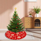 Christmas Tree Skirt Base Cover 90cm Warm Round for Home Decor Party Holiday Style C