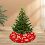 Christmas Tree Skirt Base Cover 90cm Warm Round for Home Decor Party Holiday Style C