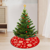 Christmas Tree Skirt Base Cover 90cm Warm Round for Home Decor Party Holiday Style C