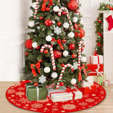 Christmas Tree Skirt Base Cover 90cm Warm Round for Home Decor Party Holiday Style C