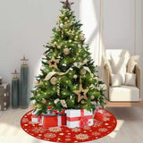 Christmas Tree Skirt Base Cover 90cm Warm Round for Home Decor Party Holiday Style C