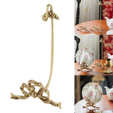 Maxbell Coffee Mug Saucer Holder Brass Rack Organizer Elegant for Collectible Teacup Small