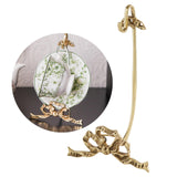 Maxbell Coffee Mug Saucer Holder Brass Rack Organizer Elegant for Collectible Teacup Small