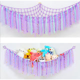Plush Toy Storage Corner Hanging Netting Hammock for Nursery Bedroom Durable