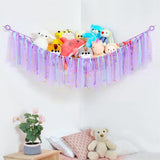 Plush Toy Storage Corner Hanging Netting Hammock for Nursery Bedroom Durable