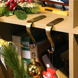 Maxbell 2xChristmas Ornament Hooks Xmas Hooks for Party Ball Decor Hanging Decorations Gold