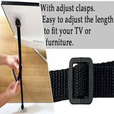 2Pcs TV Safety Straps Safety Furniture Wall Anchors for Cabinets Flat Screen