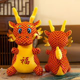 Chinese Dragon Plush Toy New Year Stuffed Animal Doll for Shop Table Bedroom