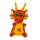 Chinese Dragon Plush Toy New Year Stuffed Animal Doll for Shop Table Bedroom
