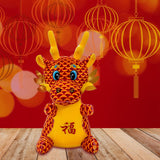 Chinese Dragon Plush Toy New Year Stuffed Animal Doll for Shop Table Bedroom