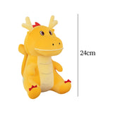 Chinese Dragon Pillow Stuffed Animal Toy for Office Beach Chair Decor Sturdy Yellow