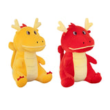 Chinese Dragon Pillow Stuffed Animal Toy for Office Beach Chair Decor Sturdy Yellow