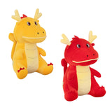 Chinese Dragon Pillow Stuffed Animal Toy for Office Beach Chair Decor Sturdy Yellow