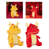 Chinese Dragon Pillow Stuffed Animal Toy for Office Beach Chair Decor Sturdy Yellow