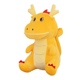 Chinese Dragon Pillow Stuffed Animal Toy for Office Beach Chair Decor Sturdy Yellow