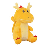 Chinese Dragon Pillow Stuffed Animal Toy for Office Beach Chair Decor Sturdy Yellow