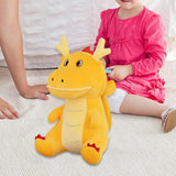 Chinese Dragon Pillow Stuffed Animal Toy for Office Beach Chair Decor Sturdy Yellow