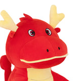 Chinese Dragon Pillow Stuffed Animal Toy for Office Beach Chair Decor Sturdy Red