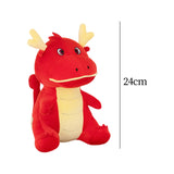 Chinese Dragon Pillow Stuffed Animal Toy for Office Beach Chair Decor Sturdy Red