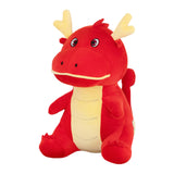 Chinese Dragon Pillow Stuffed Animal Toy for Office Beach Chair Decor Sturdy Red
