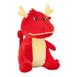 Chinese Dragon Pillow Stuffed Animal Toy for Office Beach Chair Decor Sturdy Red