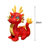 Chinese Dragon Plush Toy Stuffed Dragon Animal Doll for Party Office Holiday