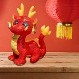 Chinese Dragon Plush Toy Stuffed Dragon Animal Doll for Party Office Holiday