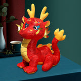 Chinese Dragon Plush Toy Stuffed Dragon Animal Doll for Party Office Holiday