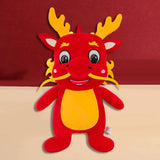 Plush Stuffed Animal Dragon Toys Soft Adorable for Home Decor Toddlers Gifts Red