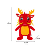 Plush Stuffed Animal Dragon Toys Soft Adorable for Home Decor Toddlers Gifts Red