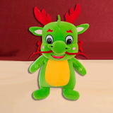 Plush Stuffed Animal Dragon Toys Soft Adorable for Home Decor Toddlers Gifts Green
