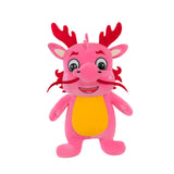 Plush Stuffed Animal Dragon Toys Soft Adorable for Home Decor Toddlers Gifts Pink