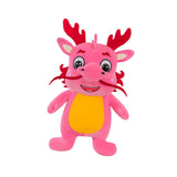 Plush Stuffed Animal Dragon Toys Soft Adorable for Home Decor Toddlers Gifts Pink