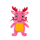 Plush Stuffed Animal Dragon Toys Soft Adorable for Home Decor Toddlers Gifts Pink
