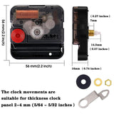 Clock Mechanism Replacement Accessory with Black Rubber Pad DIY Clock Repair shaft length 14.5mm