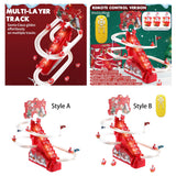 Electric Climbing Ladder Santa Claus Gift Funny for Living Room Shelf Office Style A