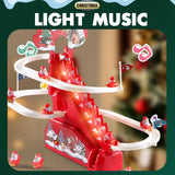 Electric Climbing Ladder Santa Claus Gift Funny for Living Room Shelf Office Style A