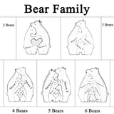 Bear Family Wooden Art Puzzle Wooden Sculpture for Gift for Family Christmas 2 bears