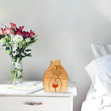 Bear Family Wooden Art Puzzle Wooden Sculpture for Gift for Family Christmas 2 bears